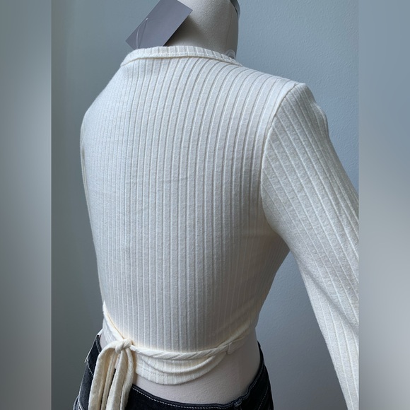 Vanilla Long Sleeve Wrap Top - Picture 12 of 14